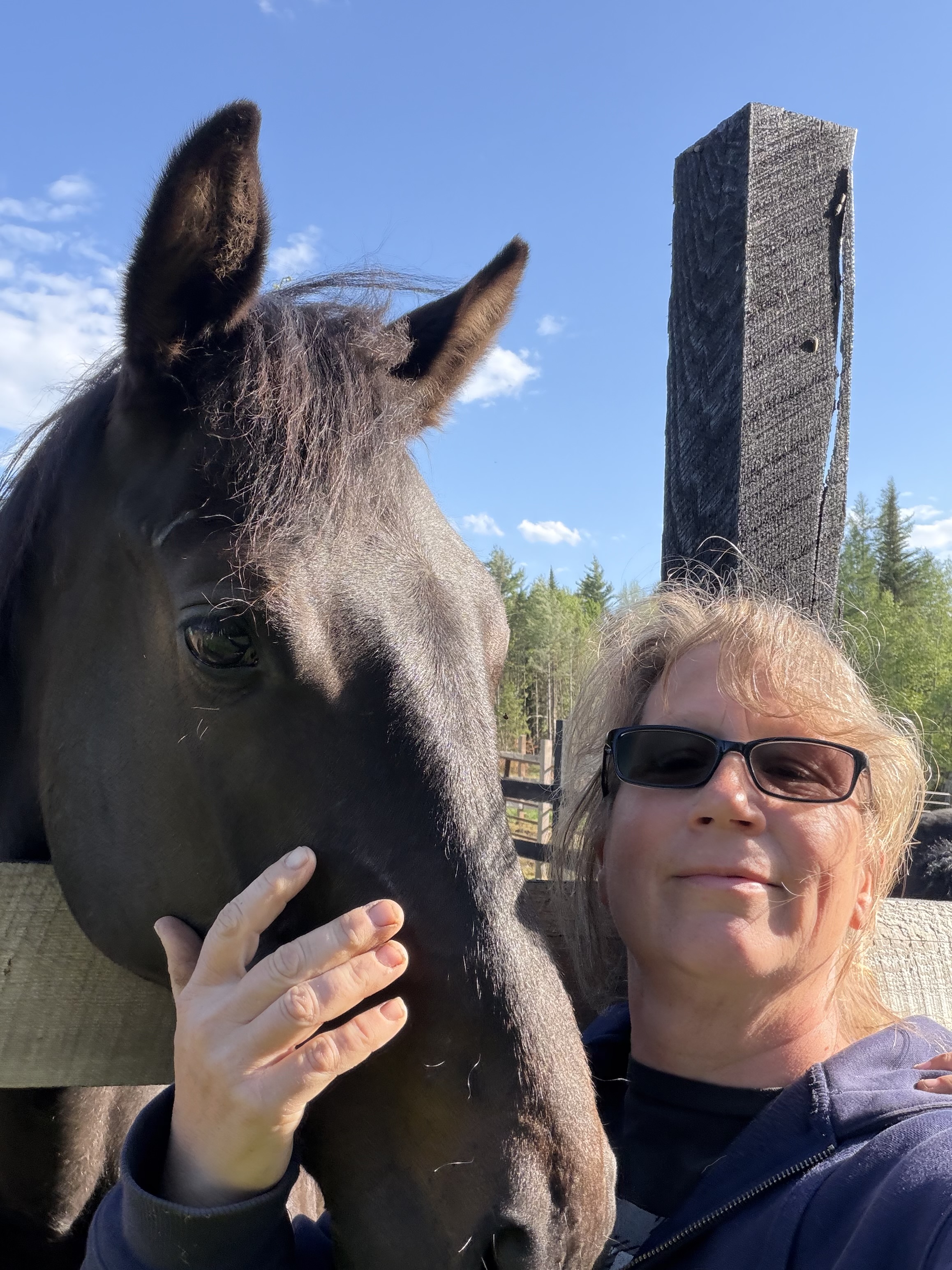 Molly Eveland with a horse